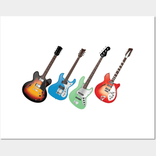 Vintage Electric Guitars Posters and Art